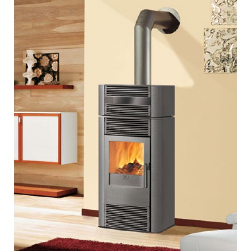 EDILKAMIN JAZZ Holz-Kaminofen, luftführend, mit Warmhalteplatte, grau, 641820 EDILKAMIN JAZZ Holz-Kaminofen, luftführend, mit Warmhalteplatte, grau, 641820