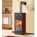 EDILKAMIN JAZZ Holz-Kaminofen, luftführend, mit Warmhalteplatte,bordeaux, 641810