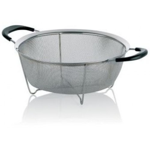 KELA Küchensieb COLINO mit 2 Griffen, Edelstahl 25,5cm/schwarz KL-11299