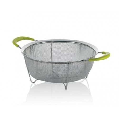KELA Küchensieb COLINO mit 2 Griffen, Edelstahl 25,5cm/grün KL-11301