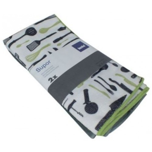 KELA Mikrofaser Geschirrtuch STILLA 2tlg., grau KL-11645 KELA Mikrofaser Geschirrtuch STILLA 2tlg., grau KL-11645
