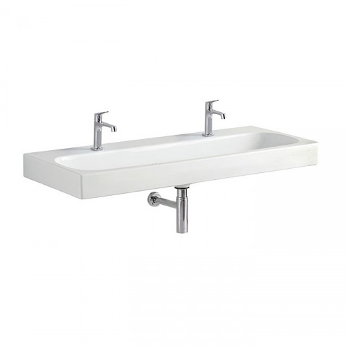 KERAMAG Citterio Waschtisch 1200 x 500 mm 2 Hahnlöcher + KeraTect 123520600