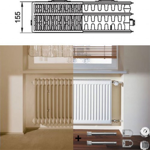 Kermi Therm X2 Profil-K Austauschheizkörper 33 554 / 600 FK033D506