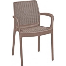 KETER BALI MONO Gartenstuhl, Rattanoptik, 55 x 60 x 83 cm, cappuccino 17190206