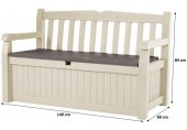 KETER EDEN GARDEN BENCH 265L Gartenbank/Kissenbox 140 x 60 x 84 cm, beige/braun 17190198