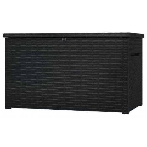 B-Ware!KETER JAVA 850L Gartenbox, Rattan-Optik 147x82x86cm,graphit 17204486-OV beschädigt!