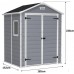 Ausverkauf KETER MANOR 6 x 5 DD Gartenhaus, 185 x 152 x 226 cm 17197128 Beschäd. Orig. Ver