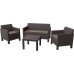 ALLIBERT ORLANDO Lounge-Set 4-tlg., braun/grau-beige 17202809