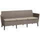 KETER SALEMO 3-Sitzer Sofa, 187 x 67 x 76 cm, cappuccino/sand 17209039