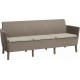 KETER SALEMO 3-Sitzer Sofa, 187 x 67 x 76 cm, cappuccino/beige 17209039