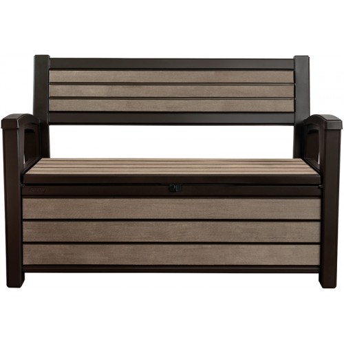 B-Ware!KETER HUDSON STORAGE BENCH 227L, braun 17204490-verschmutzt, OV beschädigt!