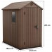 KETER DARWIN 4 x 6 Kunststoffgerätehaus, 125,8 x 184,5 x 205 cm, braun 17209417