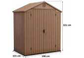 KETER DARWIN 6 x 4 Kunststoffgerätehaus, 190 x 121 x 221 cm, braun 17210351