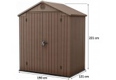 KETER DARWIN 6 x 4 Kunststoffgerätehaus, 190 x 121 x 221 cm, braun 17210351