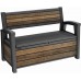 KETER DECO GARDEN BENCH 227L Gartenbank/Kissenbox, 133 x 61 x 89 cm, Walnuss 17213853