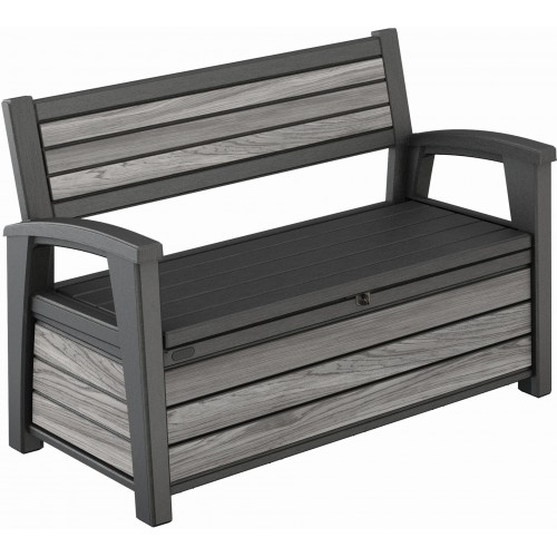 KETER DECO GARDEN BENCH 227L Gartenbank/Kissenbox, 133 x 61 x 89 cm, grau 17213853