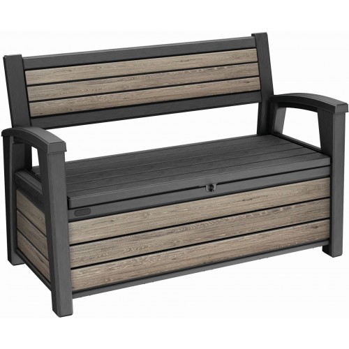 KETER DECO GARDEN BENCH 227L Gartenbank/Kissenbox, 133 x 61 x 89 cm, ashwood 17213853 KETER DECO GARDEN BENCH 227L Gartenbank/Kissenbox, 133 x 61 x 89 cm, ashwood 17213853