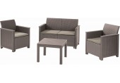 KETER ELODIE 2 SEATER Lounge-Set 4-tlg., cappuccino/sand 17209485