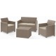 KETER ELODIE 2 SEATER Lounge-Set 4-tlg., cappuccino/sand 17211877