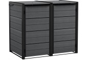 KETER HIDE AWAY 2x240L Mülltonnenbox, 138,1 x 84,3 x 121,2 cm, grau 17213790