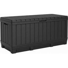 KETER KENTWOOD 350L Garten-Aufbewahrungsbox 128 x 53,6 x 59 cm, graphit 17210604