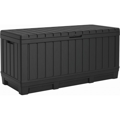 KETER KENTWOOD 350L Garten-Aufbewahrungsbox 128 x 53,6 x 59 cm, graphit 17210604