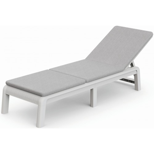 KETER MALLORCA Sonnenliege inkl. Auflage, 187,5 x 58 x 29 cm, weiß/grau 17213628