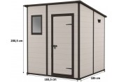 KETER MANOR PENT 6 x 6 Kunststoffgerätehaus, 183,5 x 185 x 200,5 cm, beige 17208243