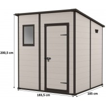 KETER MANOR PENT 6 x 6 Kunststoffgerätehaus, 183,5 x 185 x 200,5 cm, beige 17208243