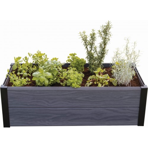 KETER MAPLE TROUGH Hochbeet, 106 x 106 x 32 cm, grau 17209666