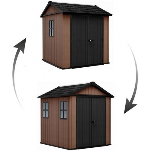 KETER NEWTON PLUS WIDE 7 x 7,5 Kunststoffgerätehaus, 230 x 224 x 246 cm, braun 17212878