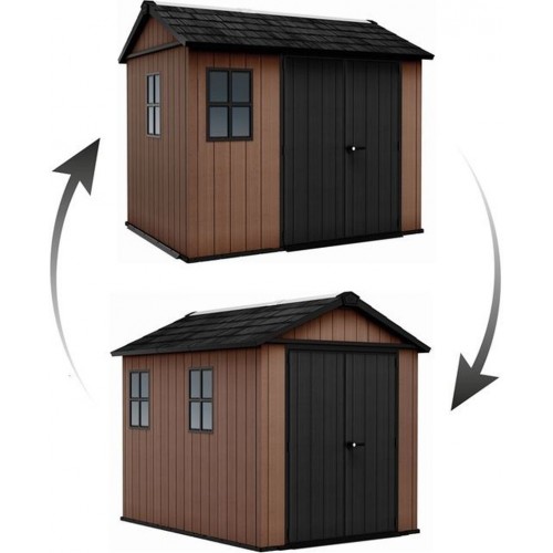KETER NEWTON PLUS WIDE 9 x 7,5 Kunststoffgerätehaus, 230 x 287 x 246 cm, braun 17212879