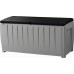 KETER NOVEL 340L Garten-Aufbewahrungsbox 124 x 55 x 62,5 cm, grau/schwarz 17197948