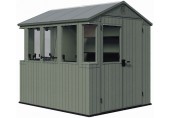 KETER POTTING SHED Kunststoffgerätehaus 2in1, mit Boden, 190 x 244 x 221 cm, grün 17213856