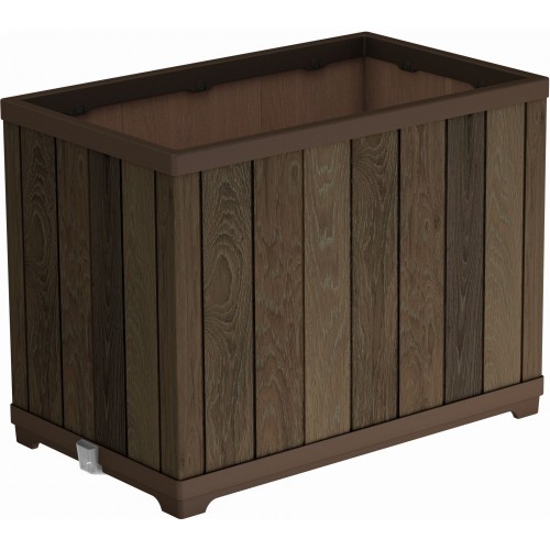 KETER DECO RECTANGLE TALL Pflanzkübel, 45,5 x 76 x 55 cm, Walnuss 17213625