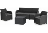 KETER ROSALIE 5 SEATER Lounge-Set 4-tlg., graphit/grau 17212109