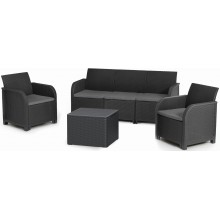 KETER ROSALIE 5 SEATER Lounge-Set 4-tlg., graphit/grau 17212109