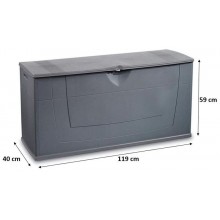 KIS KARISMA 200L Kunststoffbox 119x40x59cm grau