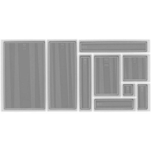KIS SISTEMO SET 6-teilig Sortierbox 39x24x5cm transparent/grau