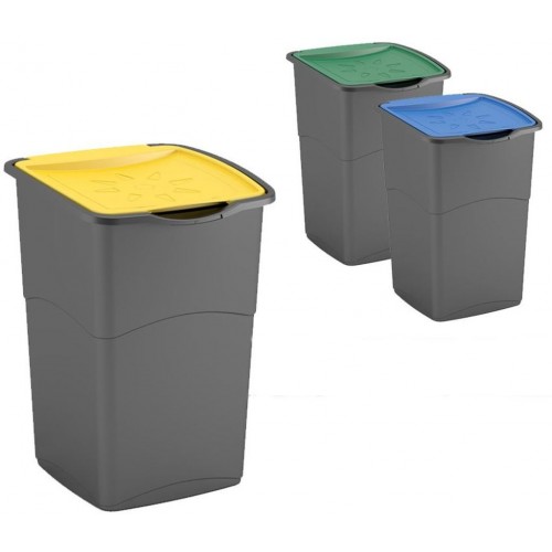 KIS KORAL 3x47L Recycling-Set aus 3 Mülleimern