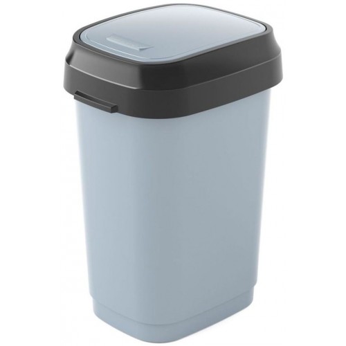 KIS DUAL SWING BIN L 50L Abfalleimer 31x42x62cm grau