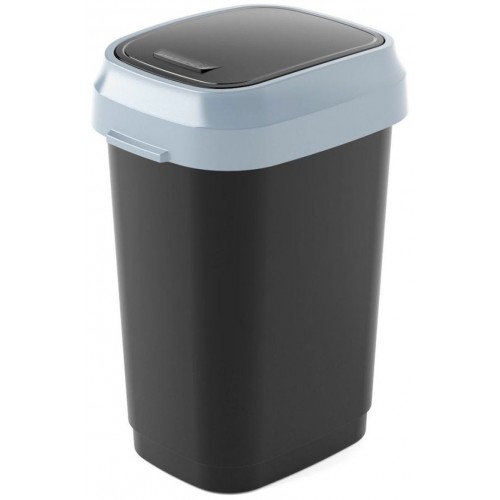 KIS DUAL SWING BIN S 10L Abfalleimer 19x25x33cm schwarz/grau