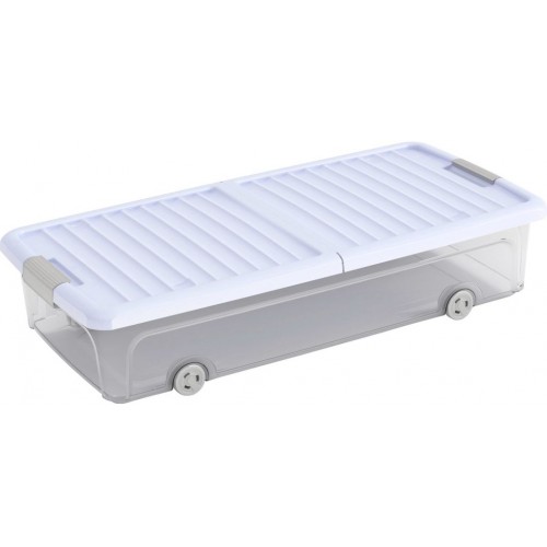 KIS W BOX UNDERBED L 35L 74x37x16,5cm Transparent/Blueberry