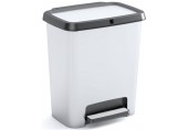 KIS COMPATTA RECYCLING 12+12L Treteimer 38 x 28 x 43 cm silber