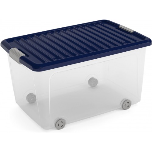 KIS W BOX L 50L 59x39x32cm Transparent/Indigo blau KIS W BOX L 50L 59x39x32cm Transparent/Indigo blau