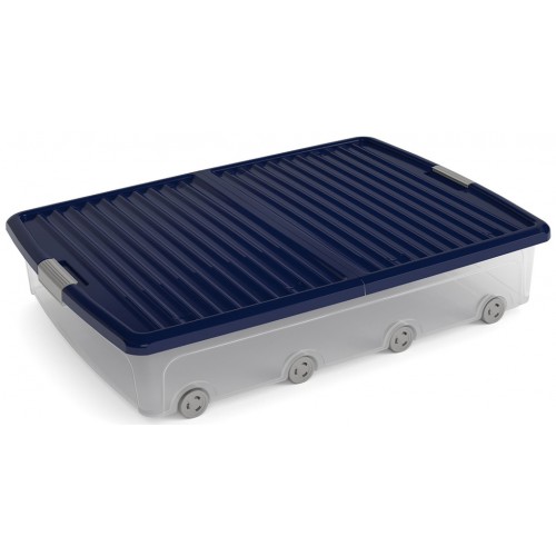 KIS W BOX UNDERBED XL 55L 79x58x16,5cm Transparent/Indigo blau