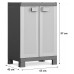 KIS LOGICO NIEDRIG Kunststoffschrank 65x45x97cm grau/schwarz