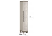 KIS EXCELLENCE SCHMAL Kunststoffschrank 33x45x182cm Sand