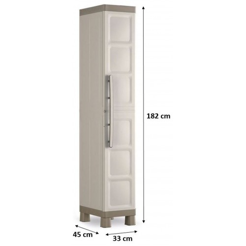 KIS EXCELLENCE SCHMAL Kunststoffschrank 33x45x182cm Sand