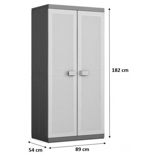 KIS LOGICO XL UTILITY Kunststoffschrank 89x54x182cm grau/schwarz 9690000